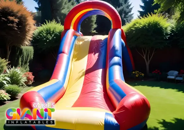 Inflatable-rainbow-slide